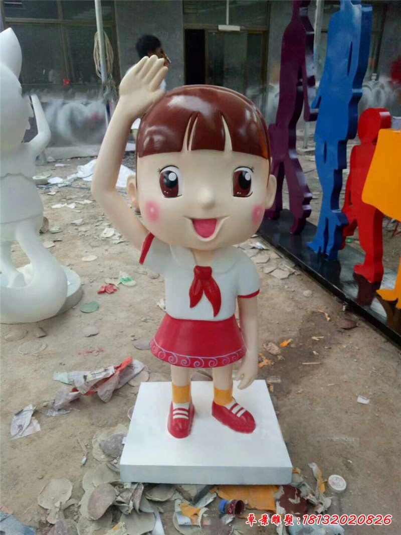 玻璃鋼卡通小學生雕塑 (3)[1]
