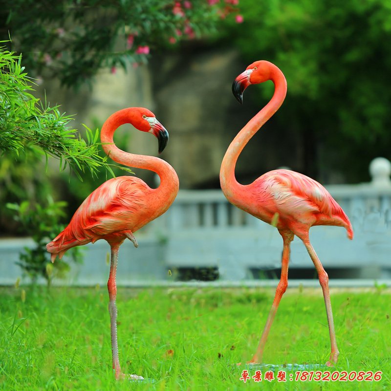仿真火烈鳥，動(dòng)物雕塑，玻璃鋼仿真動(dòng)物[1]