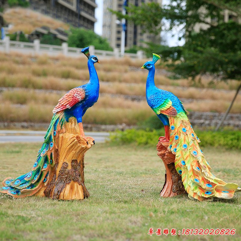 彩繪戶外公園景觀雕塑，玻璃鋼仿真動物雕塑[1]