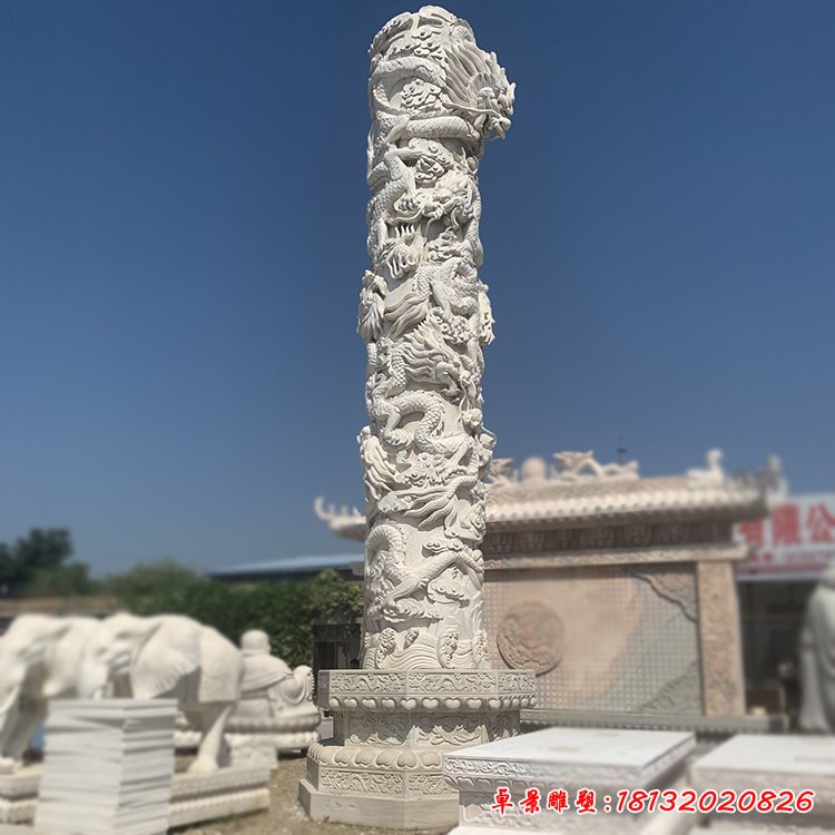 石雕廣場盤龍柱 石雕廣場盤龍柱