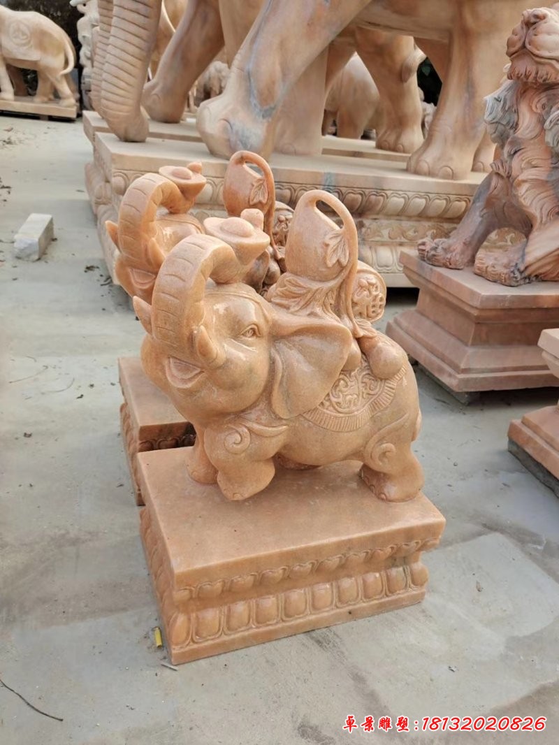招財鎮宅小象石雕