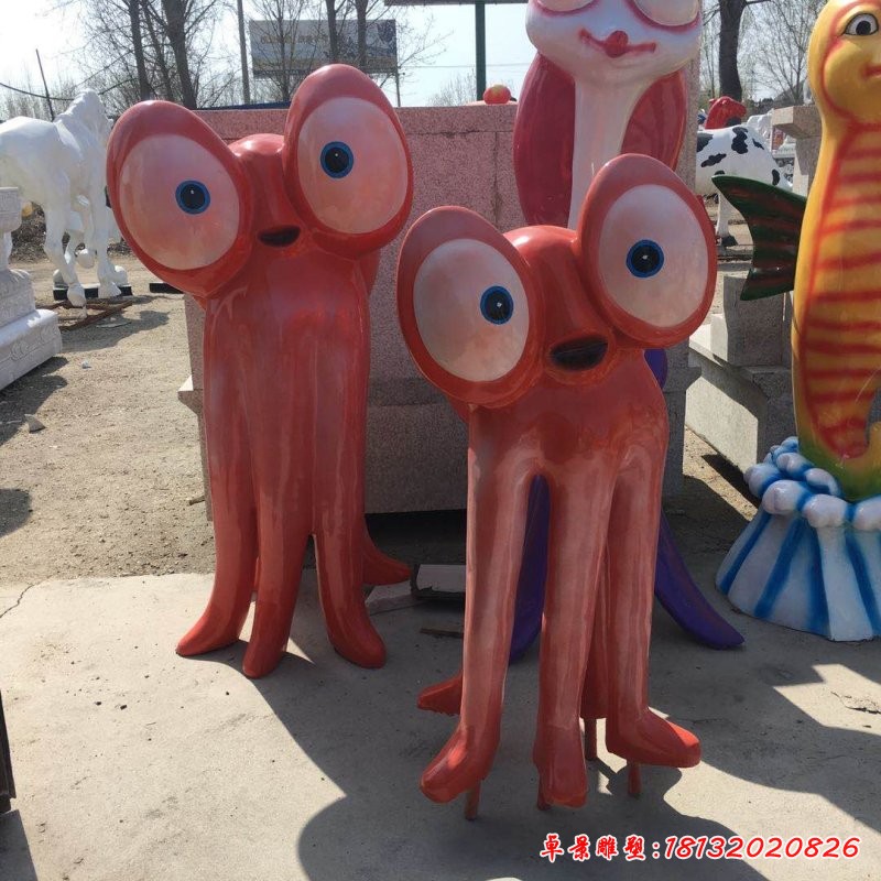 玻璃鋼卡通章魚(yú)雕塑