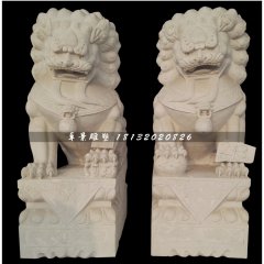 獅子石雕，大理石北京獅雕塑