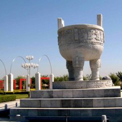 抽象石雕鼎，廣場(chǎng)景觀石雕