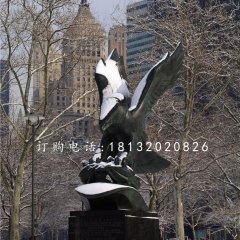 不銹鋼老鷹雕塑，廣場不銹鋼雕塑