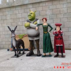 玻璃鋼史瑞克雕塑，玻璃鋼卡通人物雕塑