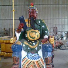 關(guān)公讀春秋雕塑，玻璃鋼關(guān)公雕塑