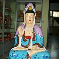 觀音菩薩雕塑，玻璃鋼彩繪觀音雕塑