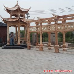 園林長廊涼亭石雕