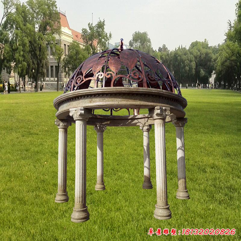 歐式公園涼亭石雕3