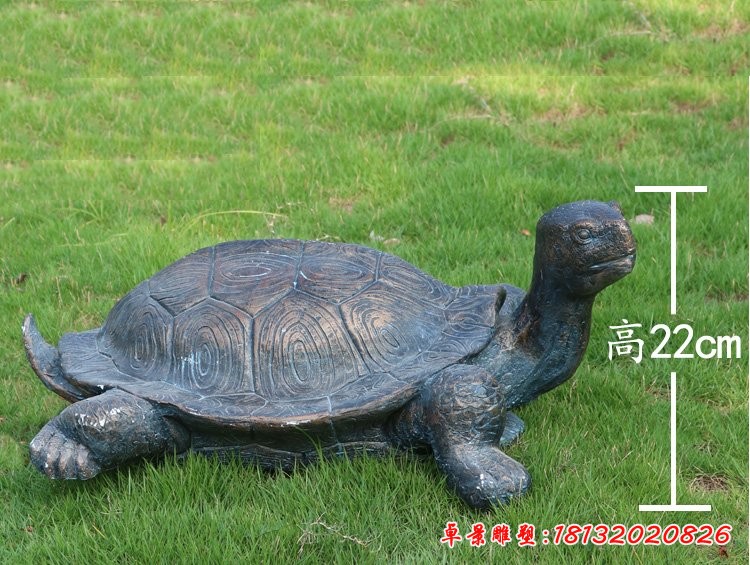 公園玻璃鋼仿銅烏龜雕塑