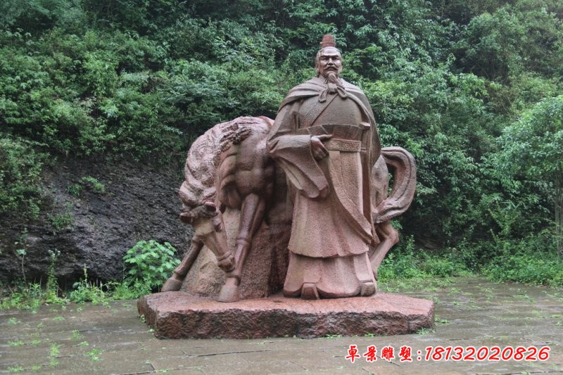 曹操石雕，古代名人石雕