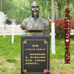 古代名醫扁鵲胸像銅雕