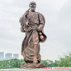 景區古代名醫華佗銅雕