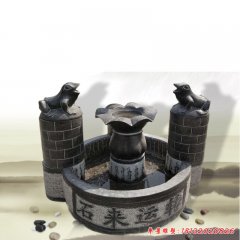 石來運轉(zhuǎn)流水擺件石雕