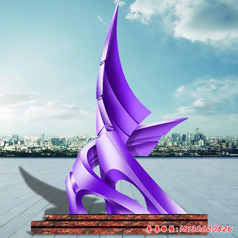 不銹鋼創意帆船雕塑