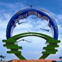 不銹鋼城市拱門(mén)大型雕塑