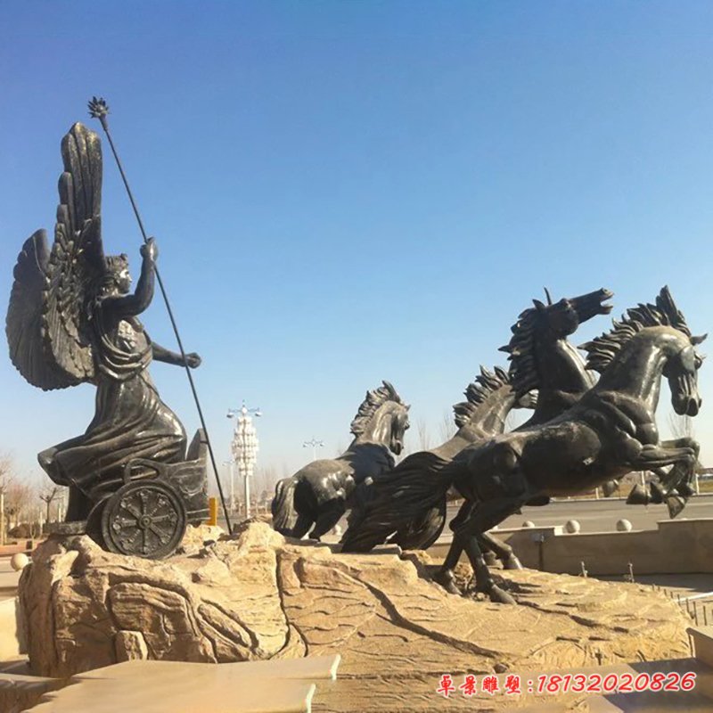 銅雕阿波羅戰車雕塑