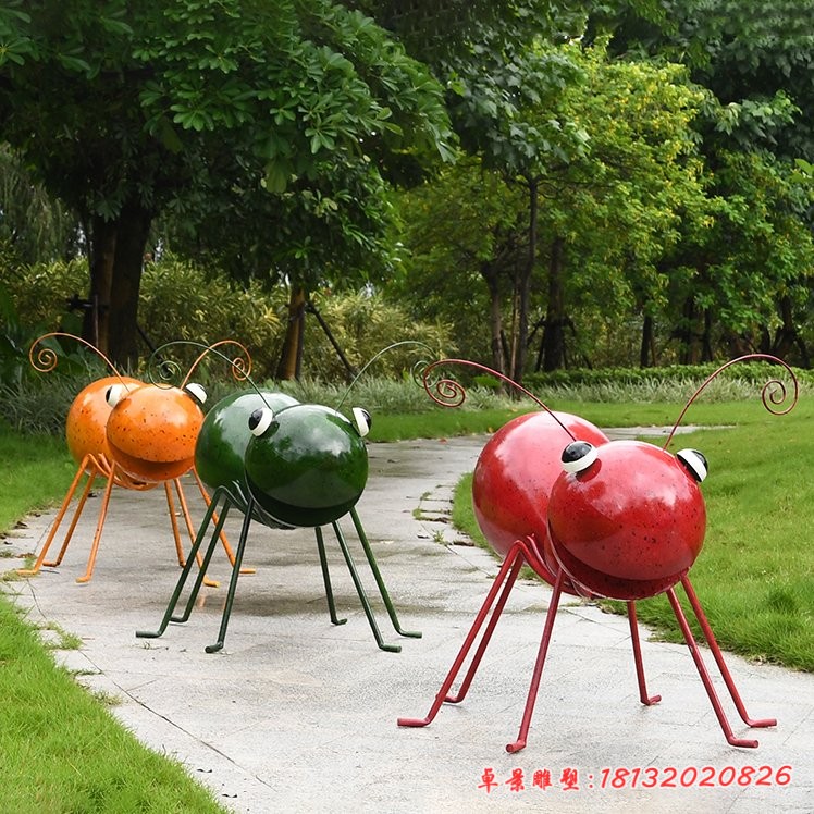 不銹鋼園林彩繪螞蟻雕塑