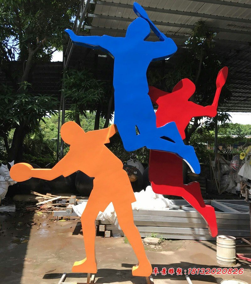 不銹鋼抽象運(yùn)動剪影人物雕塑