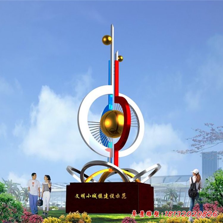 企業不銹鋼光明雕塑 (13)