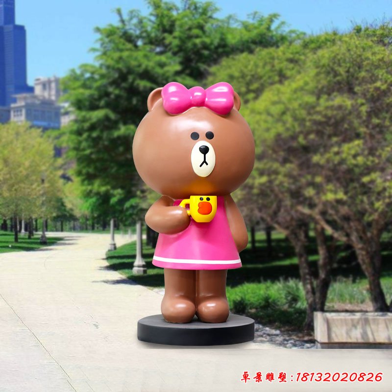 玻璃鋼布朗熊雕塑 (112)