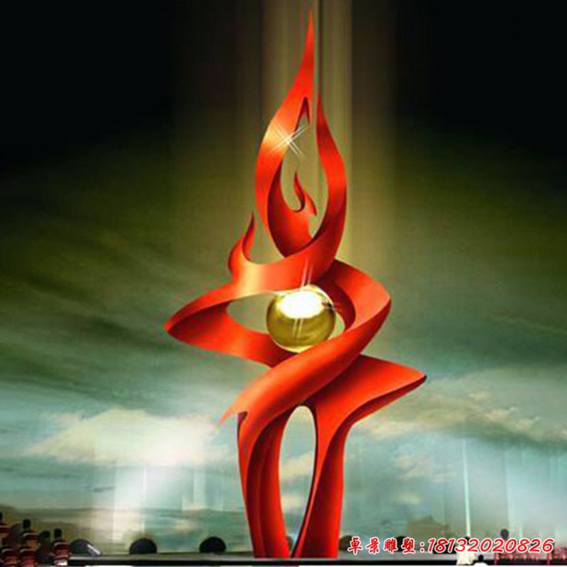 不銹鋼日月同輝雕塑，不銹鋼企業(yè)抽象雕塑