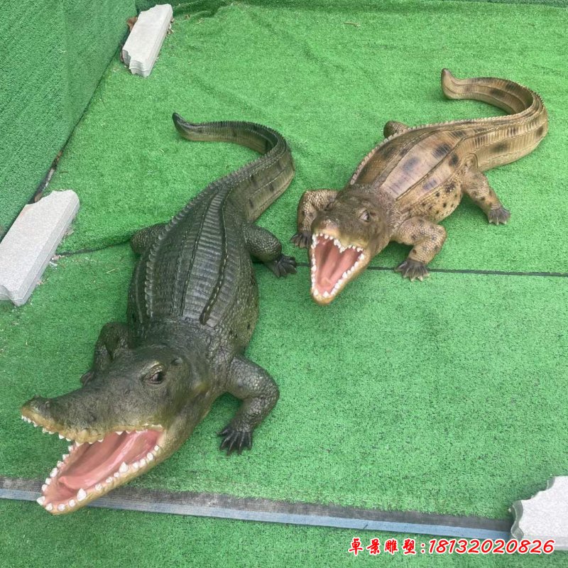 仿真鱷魚玻璃鋼雕塑3