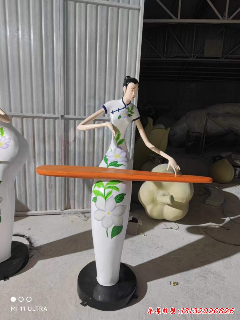 玻璃鋼抽象梅蘭竹菊音樂(lè)人物雕塑_3