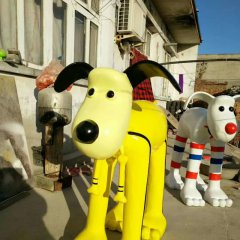 小區玻璃鋼卡通狗雕塑