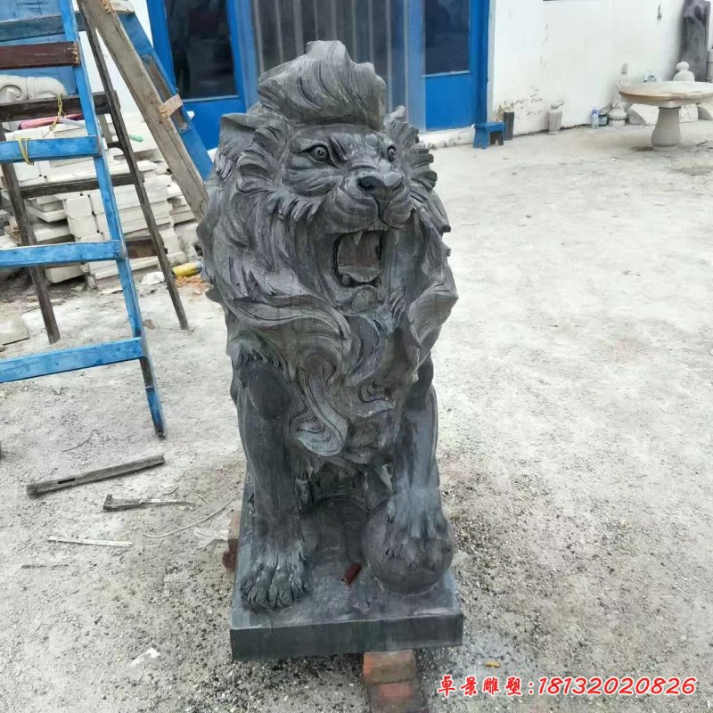 仿古西洋獅石雕 (1)