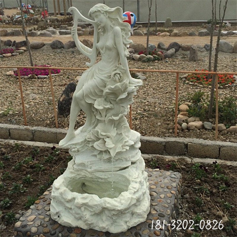 大理石美女噴泉 石雕廣場(chǎng)人物雕塑 (2)