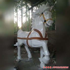 不銹鋼卡通馬雕塑