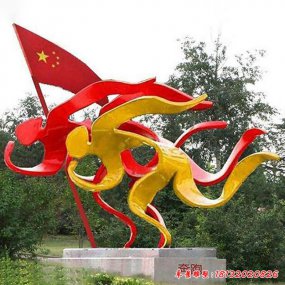 奔跑 人物不銹鋼雕塑