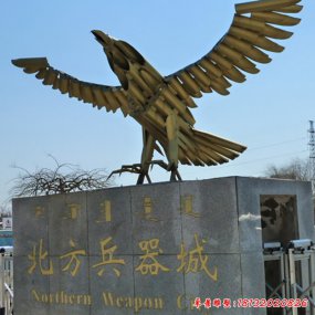 不銹鋼老鷹雕塑 不銹鋼動(dòng)物雕塑