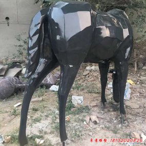 動(dòng)物雕塑 不銹鋼切面馬雕塑
