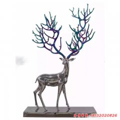 不銹鋼雕塑梅花鹿
