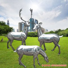 鹿雕塑不銹鋼
