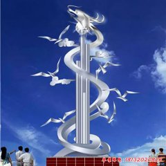 企業不銹鋼龍雕塑