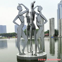 城市不銹鋼人物雕塑