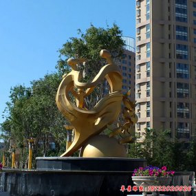 抽象人物不銹鋼雕塑