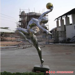 抽象不銹鋼人物雕塑