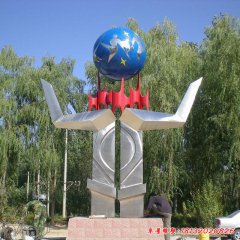 不銹鋼廣場標志雕塑