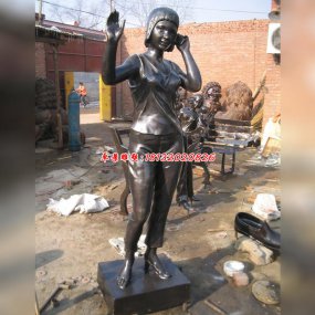 現代人物物銅雕