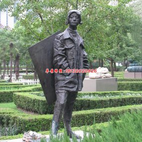 現代人物鑄銅雕塑