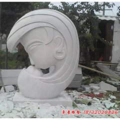 抽象人物頭像石雕
