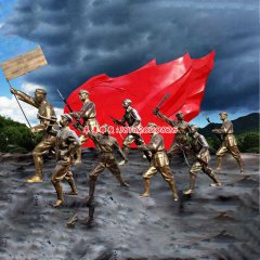 紅軍人物銅雕塑