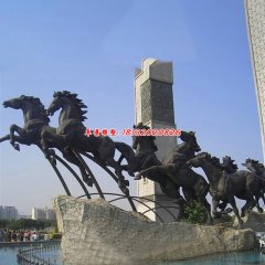 銅雕八馬雕塑