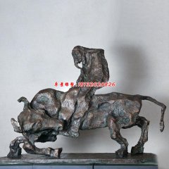 抽象人物銅雕塑