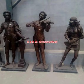 廣場(chǎng)演奏銅雕